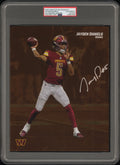Jayden Daniels PSA 8 AUTO Fanatics Under Wraps Emanate #/25 ORANGE 2024 Rookie RC (Oversized) Autograph PSA/DNA
