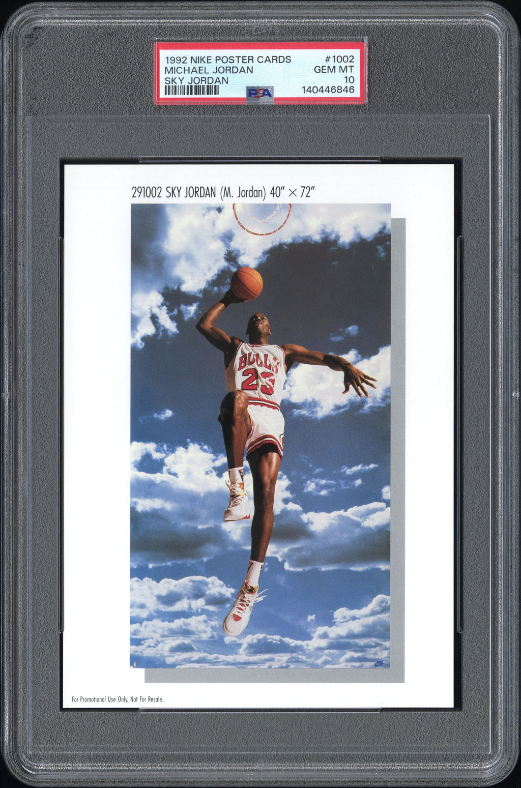 Michael Jordan PSA 10 Nike Poster Cards 1992 SKY JORDAN #1002 5x7