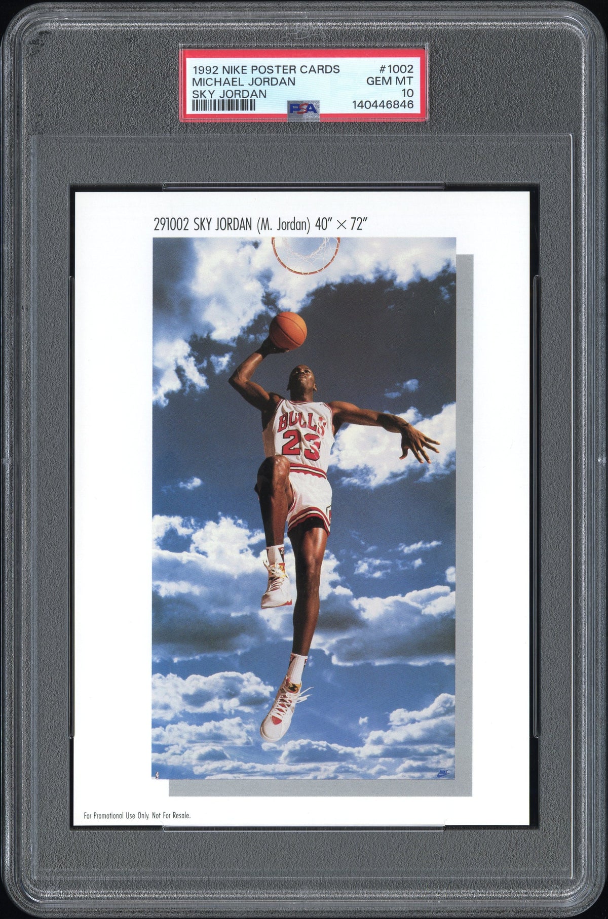 Michael Jordan PSA 10 Nike Poster Cards 1992 SKY JORDAN #1002 5x7