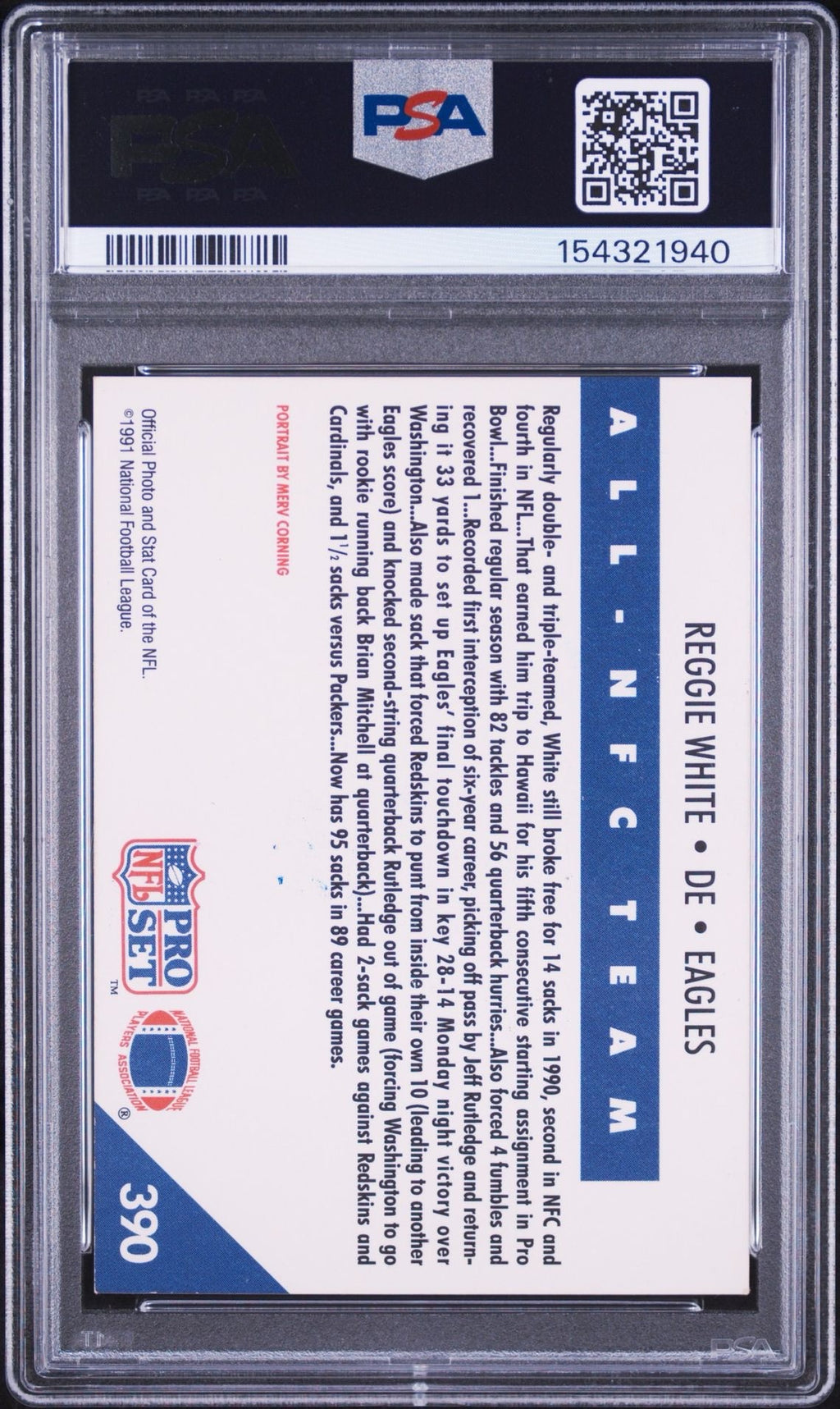 Reggie White PSA 9 AUTO Pro Set 1991 Autograph PSA/DNA