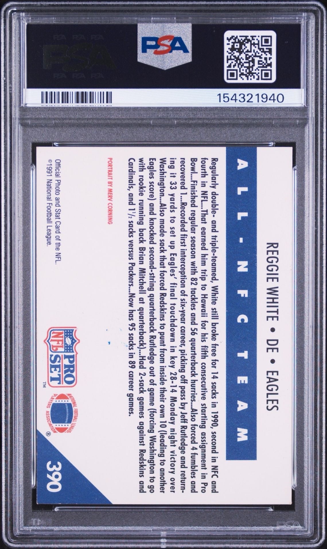 Reggie White PSA 9 AUTO Pro Set 1991 Autograph PSA/DNA