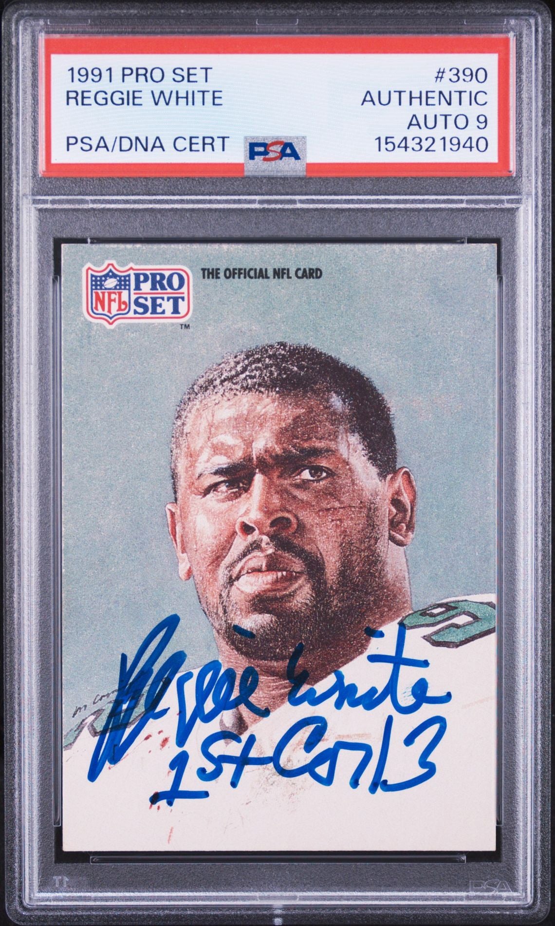 Reggie White PSA 9 AUTO Pro Set 1991 Autograph PSA/DNA