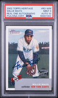 Willie Mays PSA 9 AUTO 10 Topps Heritage 2002 Real One (1953 Topps Reprint) Certified AUTOGRAPH