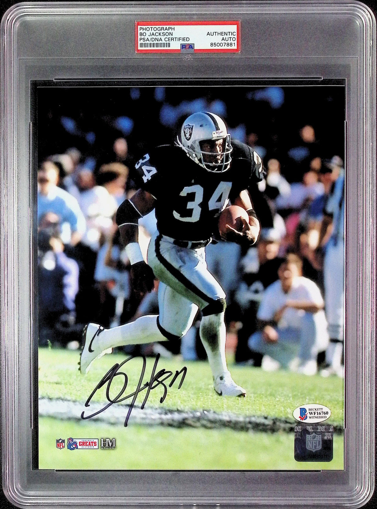 Bo Jackson PSA AUTO Autograph 8x10 PHOTO Signed Beckett Witness & PSA/DNA Slabbed