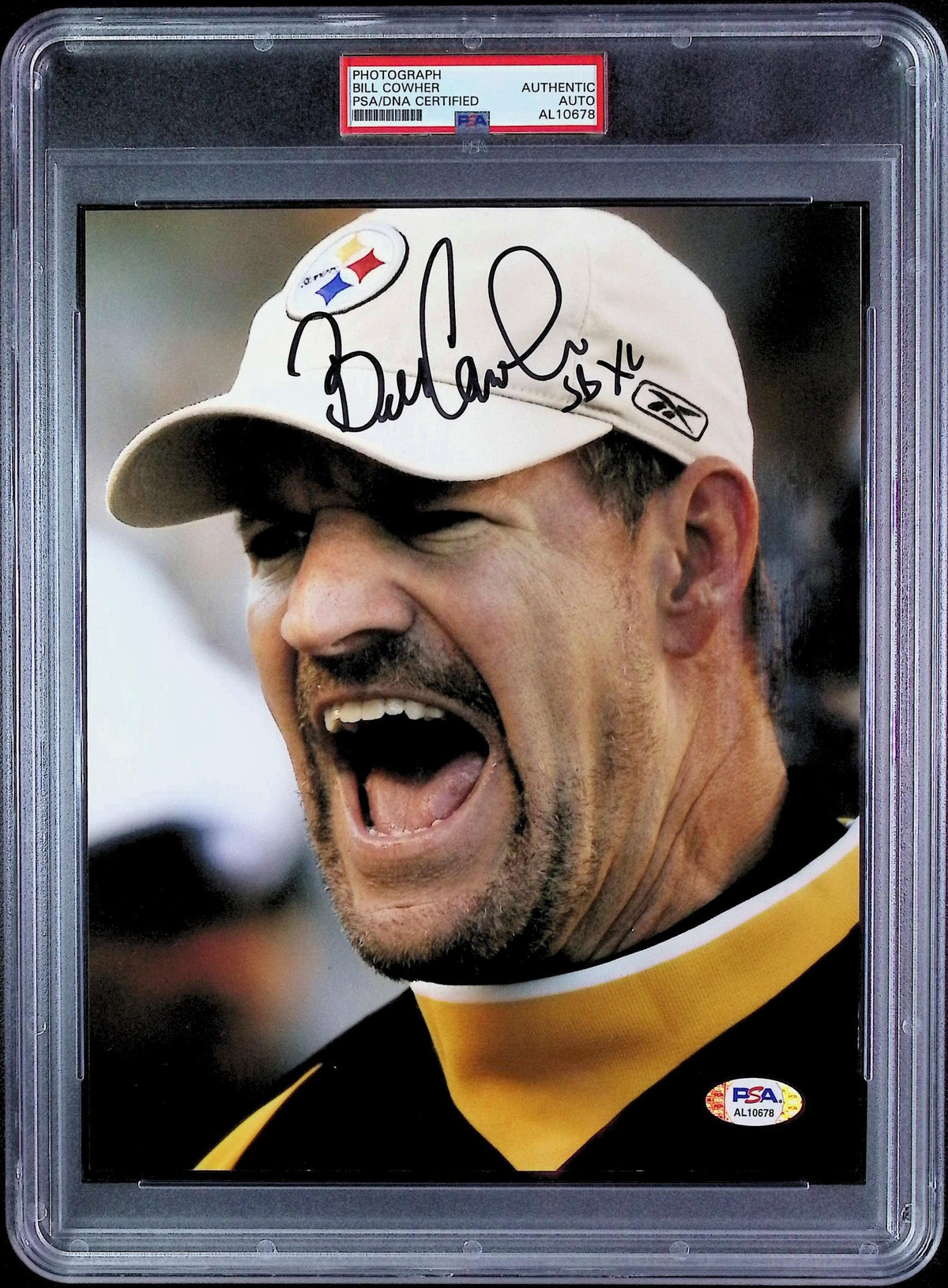 Bill Cowher PSA AUTO Autograph 8x10 PHOTO Signed PSA/DNA Slabbed