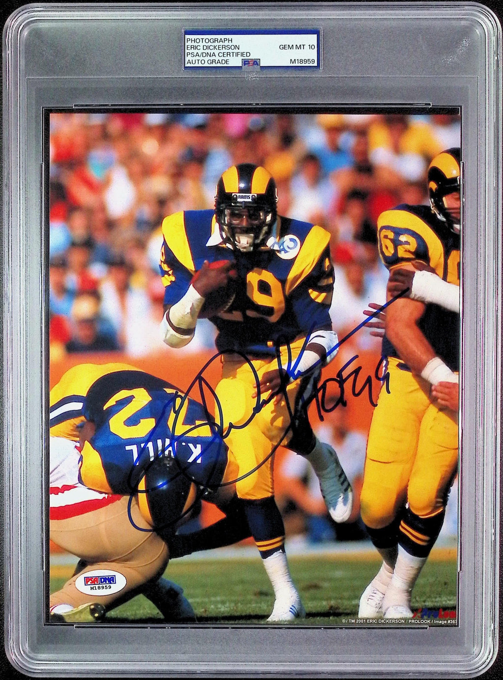 Eric Dickerson PSA 10 AUTO Autograph 8x10 PHOTO Signed PSA/DNA Slabbed