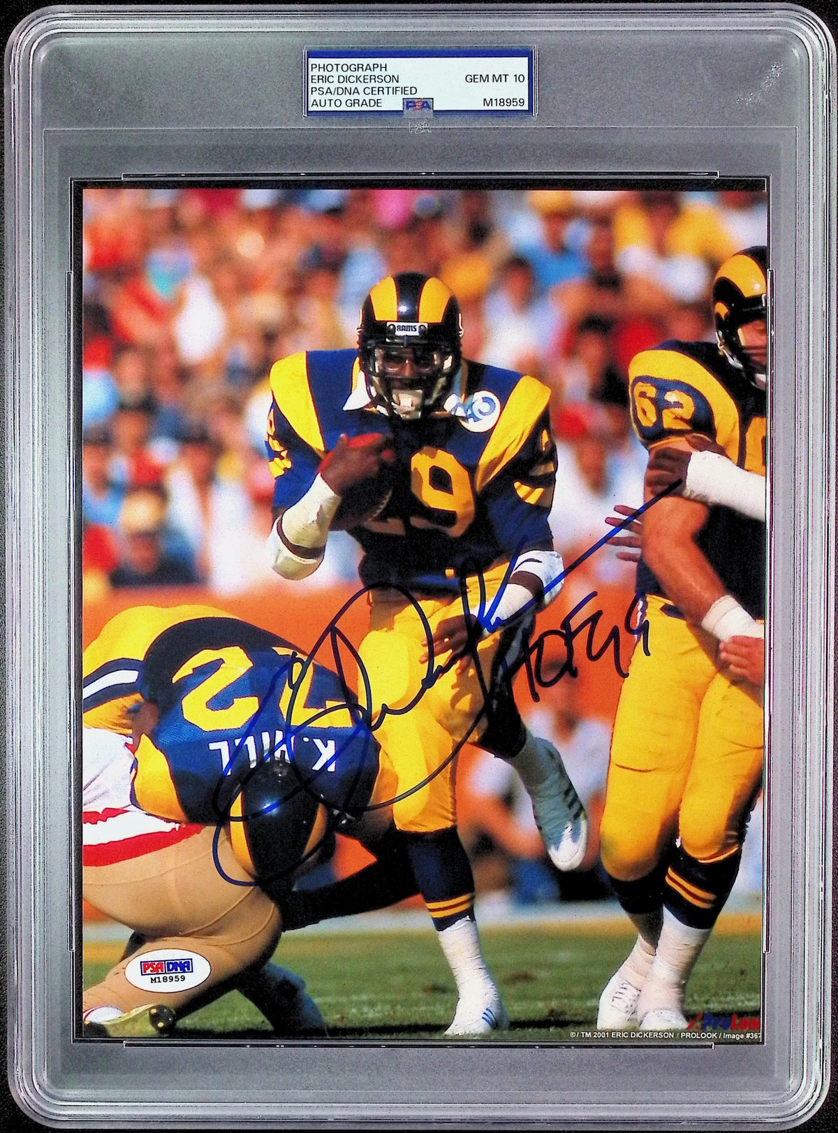 Eric Dickerson PSA 10 AUTO Autograph 8x10 PHOTO Signed PSA/DNA Slabbed