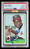 Hank Aaron 1965 TOPPS Autograph PSA 4 AUTO 10 *MBA Diamond Bronze* EYE APPEAL