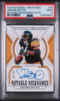 Jerome Bettis PSA 9 National Treasures 2024 Notable Nicknames AUTO Autograph