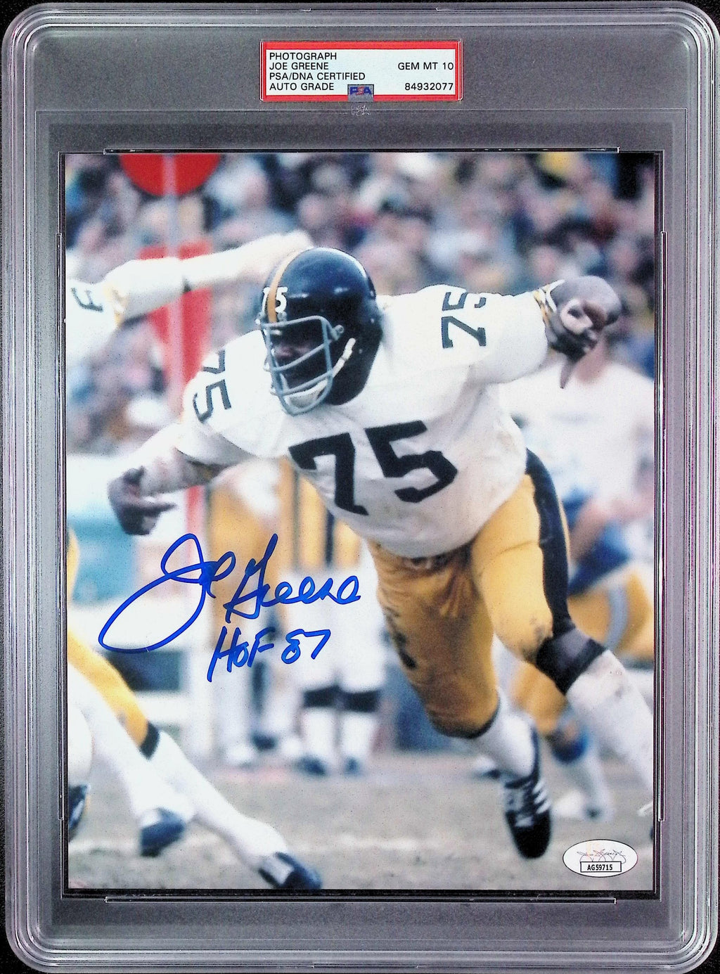 Joe Greene PSA 10 AUTO Autograph 8x10 PHOTO Signed JSA & PSA/DNA Slabbed
