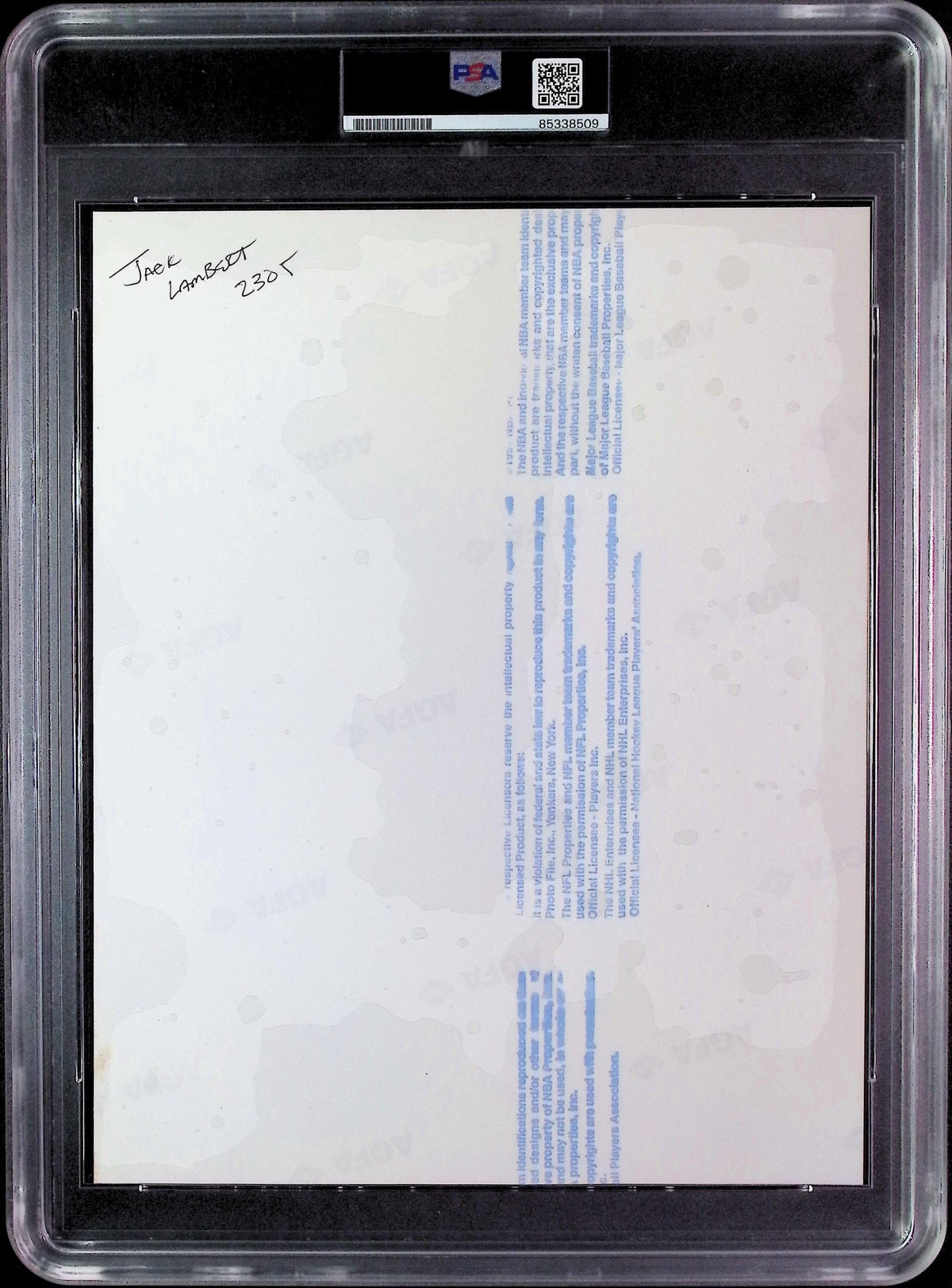 Jack Lambert PSA 10 AUTO Autograph 8x10 PHOTO Signed Beckett & PSA/DNA Slabbed