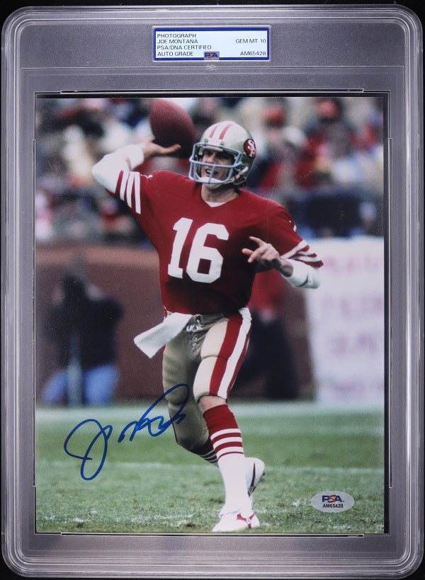 Joe Montana PSA 10 AUTO Autograph 8x10 PHOTO Signed PSA/DNA Slabbed