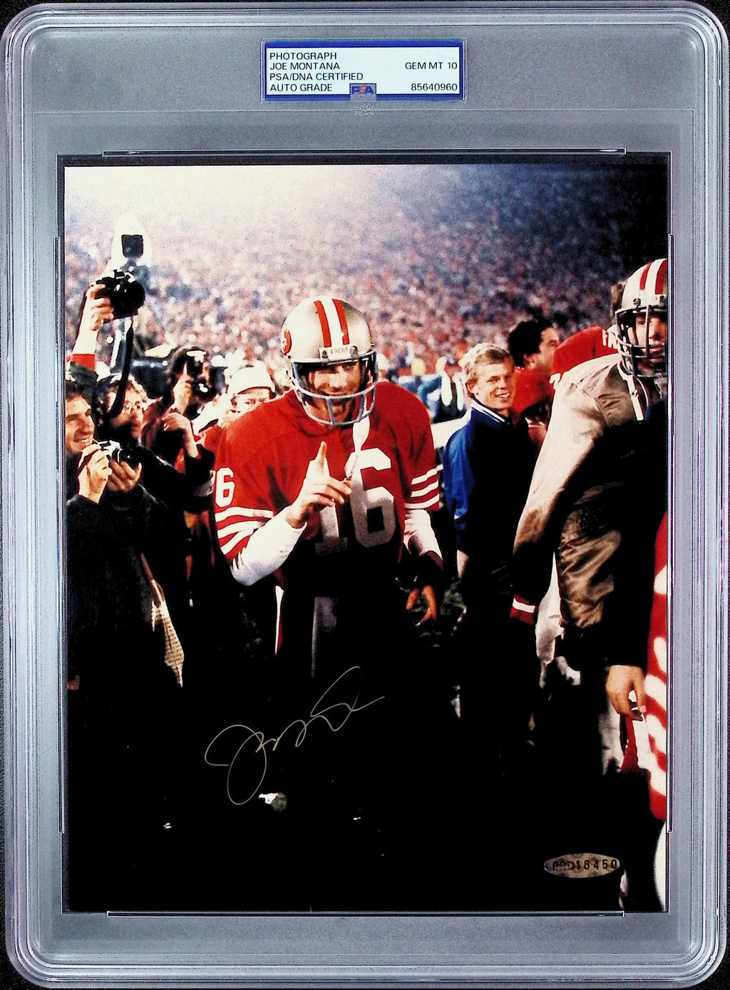Joe Montana PSA 10 AUTO Autograph 8x10 PHOTO Signed UPPER DECK & PSA/DNA Slabbed