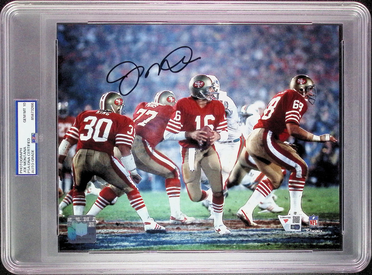 Joe Montana PSA 10 AUTO Autograph 8x10 PHOTO Signed FANATICS & PSA/DNA Slabbed