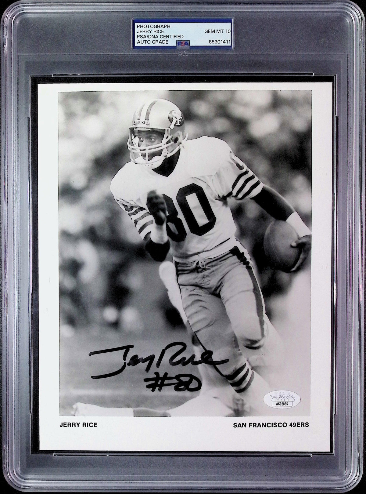 Jerry Rice PSA 10 AUTO Autograph 8x10 49ers TEAM PHOTO Signed JSA & PSA/DNA Slabbed
