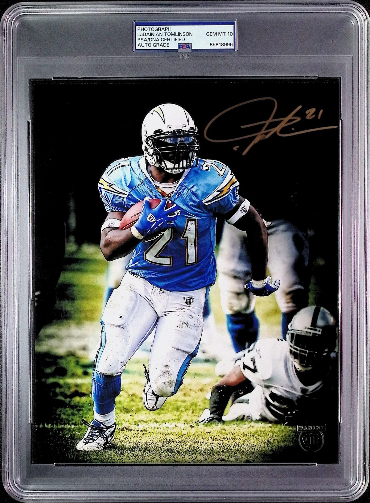 LaDainian Tomlinson PSA 10 AUTO Autograph 8x10 PHOTO Signed Panini VIP & PSA/DNA Slabbed