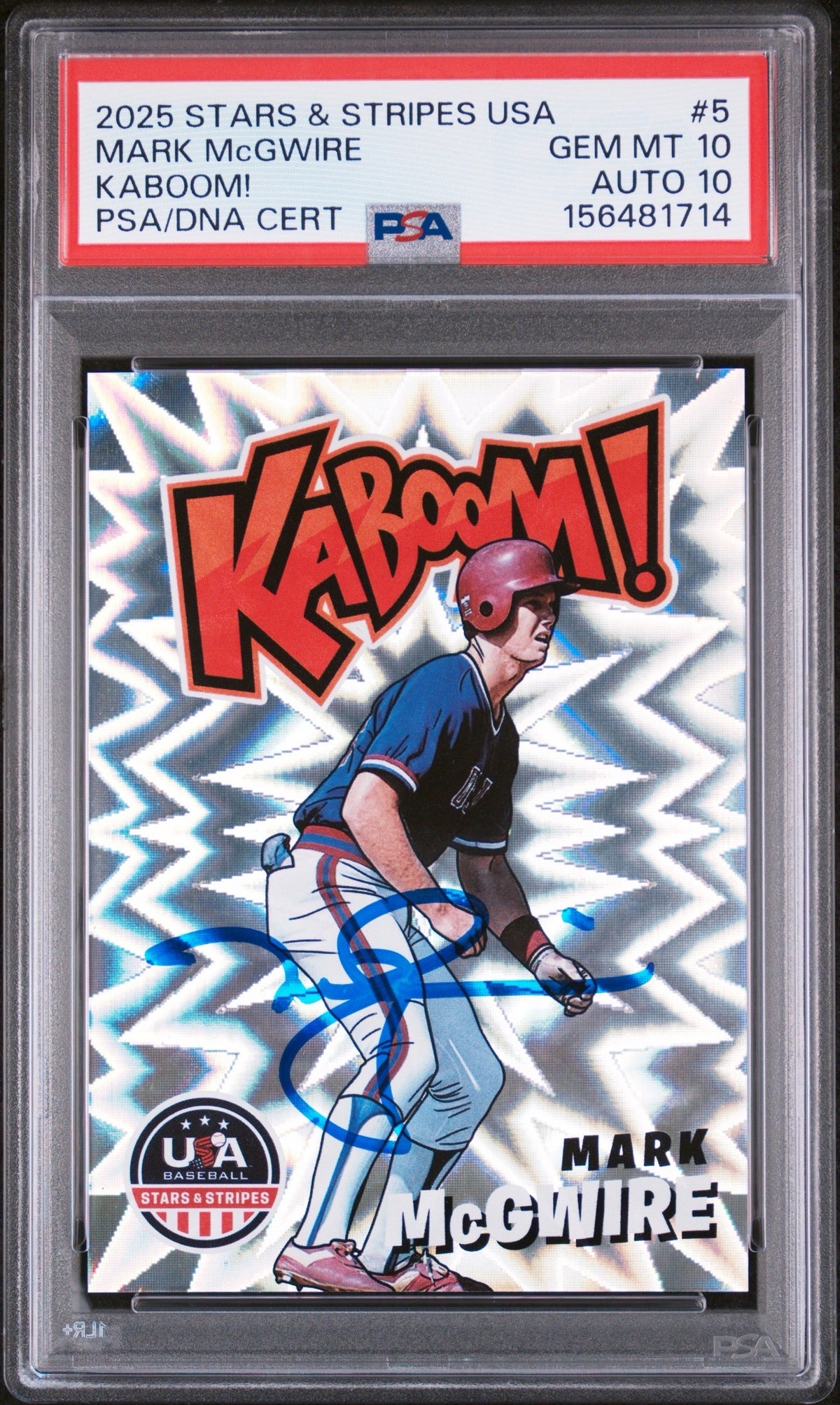 Mark McGwire PSA 10 AUTO 10 Panini KABOOM! 2025 Stars & Stripes USA Autograph