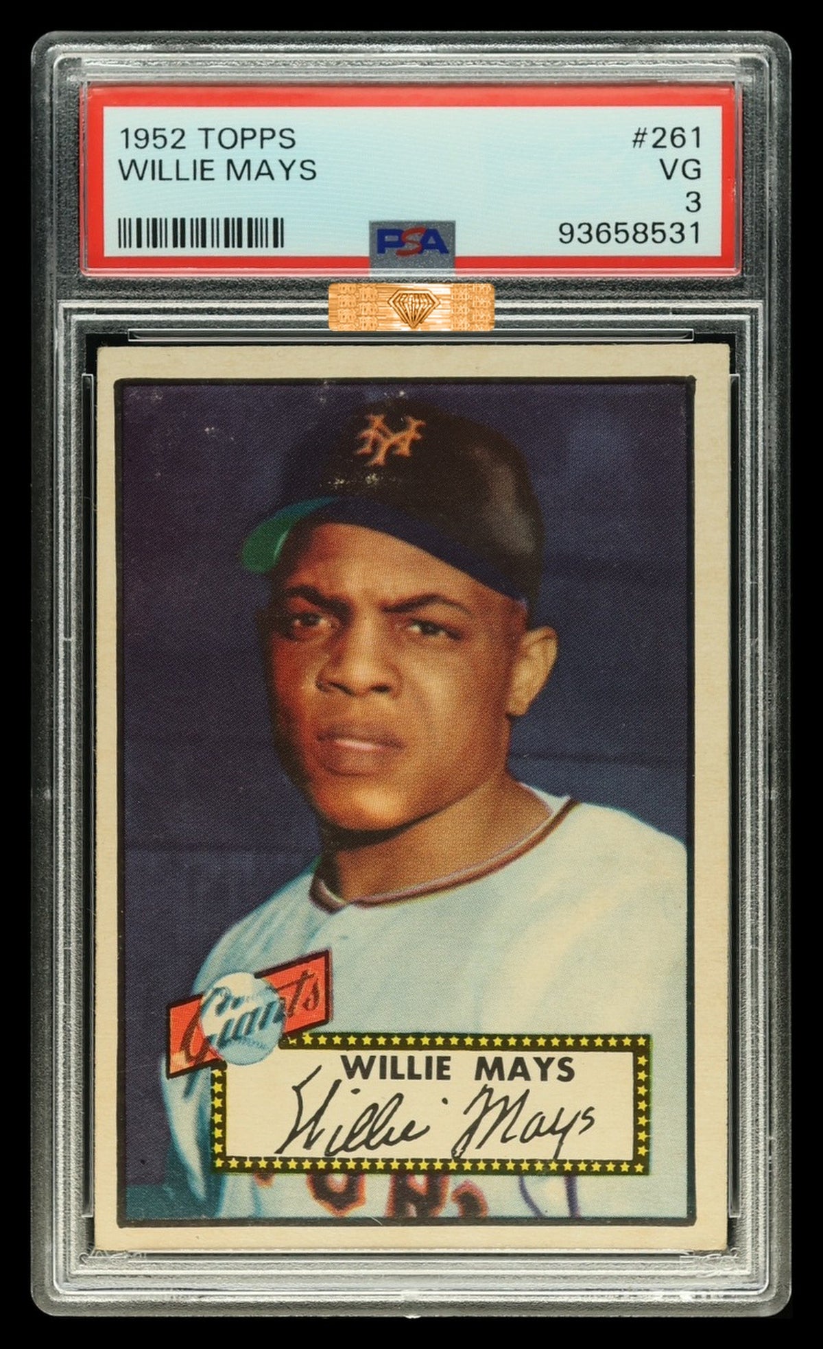 Willie Mays 1952 Topps #261 PSA 3 *MBA Diamond Bronze* EYE APPEAL