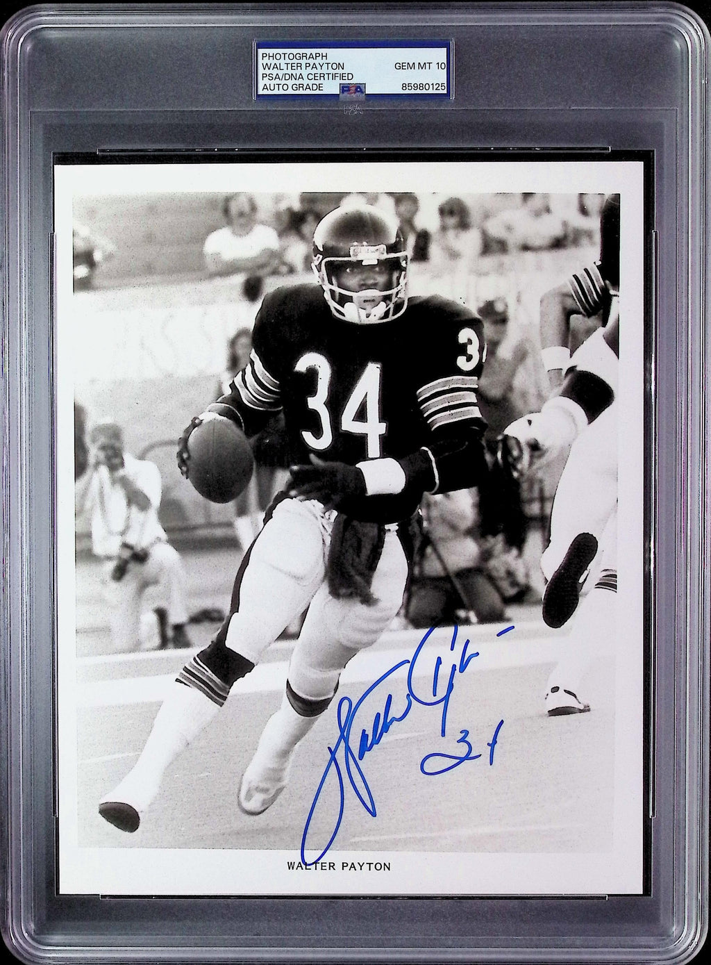 Walter Payton PSA 10 AUTO Autograph 8x10 PHOTO Signed PSA/DNA Slabbed