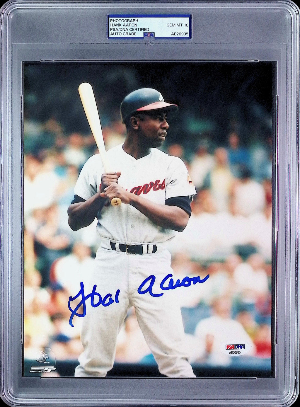 Hank Aaron PSA 10 AUTO Autograph 8x10 PHOTO Signed PSA/DNA Slabbed