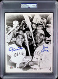 Willie Mays & Ernie Banks PSA 10 AUTO Dual Autograph 8x10 PHOTO Signed PSA/DNA Slabbed