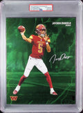 Jayden Daniels PSA 10 AUTO Fanatics Under Wraps Emanate #/99 GREEN 2024 Rookie RC (Oversized) Autograph PSA/DNA