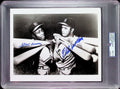 Hank Aaron & Eddie Mathews PSA 9.5 AUTO Dual Autograph 8x10 PHOTO Signed PSA/DNA Slabbed