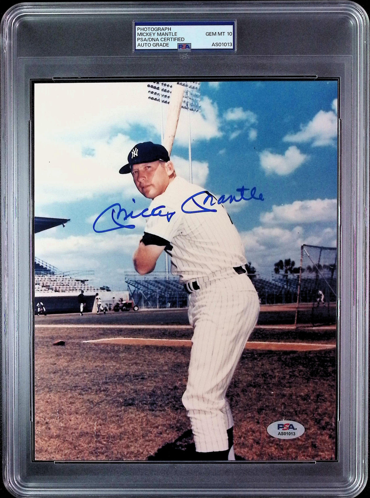 Mickey Mantle PSA 10 AUTO Autograph 8x10 PHOTO Signed PSA/DNA Slabbed