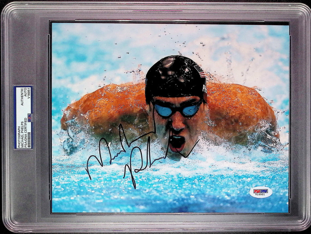 Michael Phelps PSA AUTO Autograph 8x10 PHOTO Signed PSA/DNA Slabbed