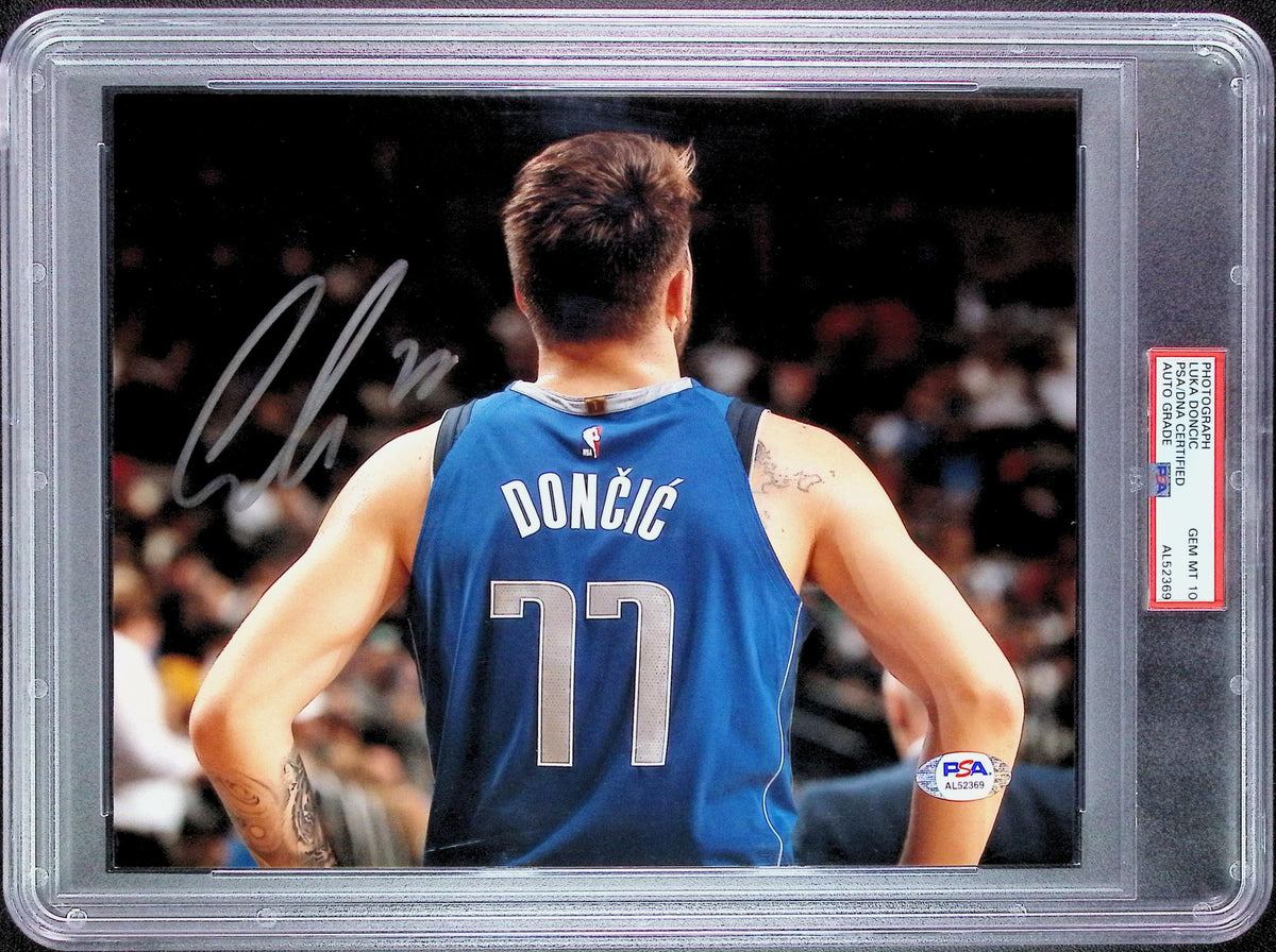 Luka Doncic PSA 10 AUTO Autograph 8x10 PHOTO Signed PSA/DNA Slabbed